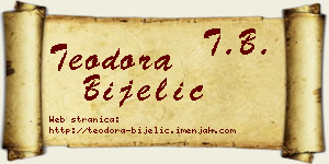 Teodora Bijelić vizit kartica